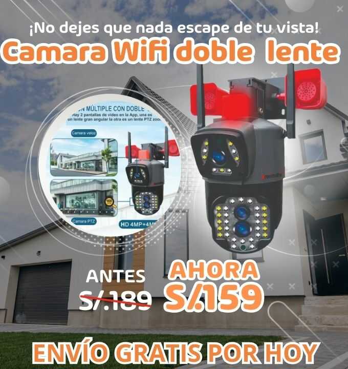 CÁMARA WIFI DOBLE LENTE