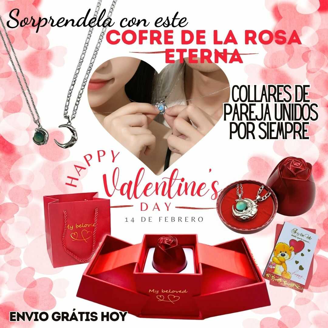 COFRE DEL AMOR ROSA ETERNA SOL Y LUNA