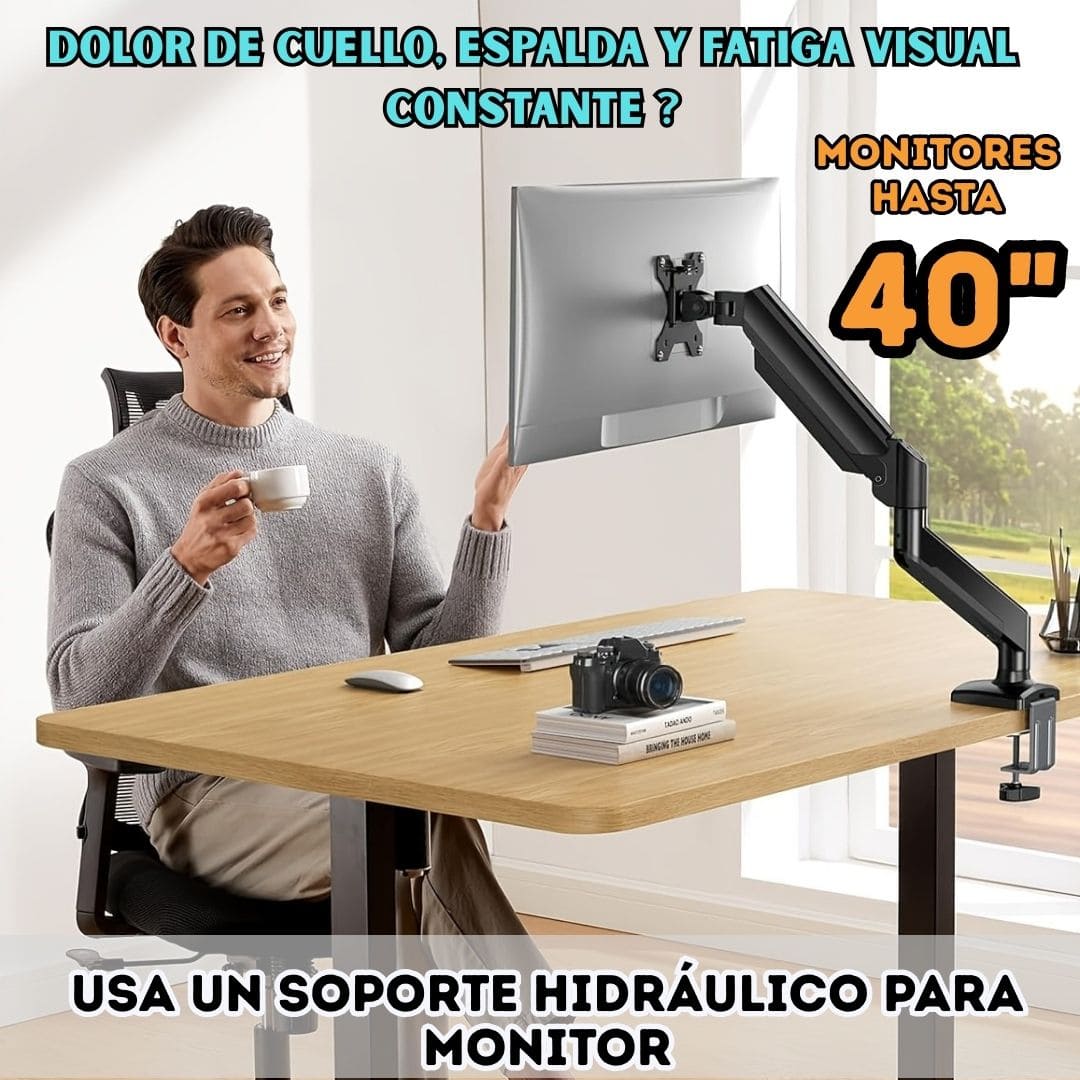 SOPORTE HIDRÁULICO PARA MONITOR DE 17" A 40"